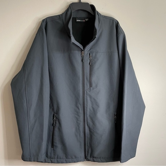 Men’s Swiss Tech XXL Weatherproof  Gray Soft-Shell Jacket - Picture 1 of 5